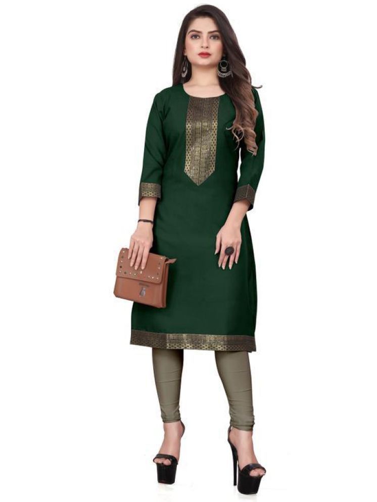     			HF Holyday Fashion Pack of 1 Cotton Printed Straight Women's Kurti - ( Green )