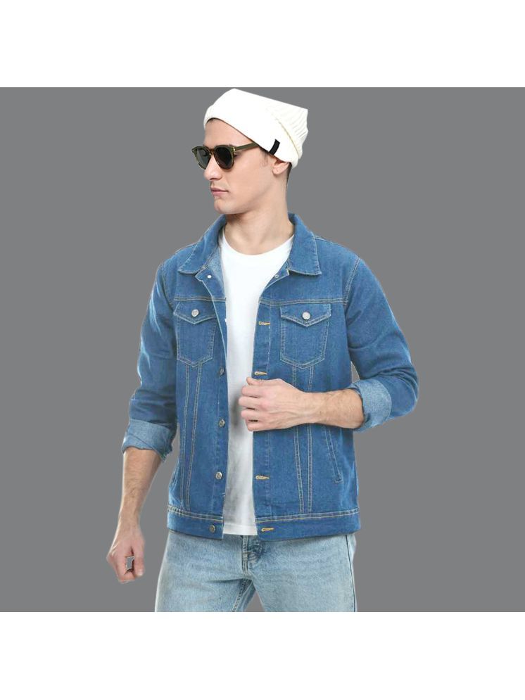     			Masterly Weft Denim Men's Denim Jacket - Light Blue ( Pack of 1 )