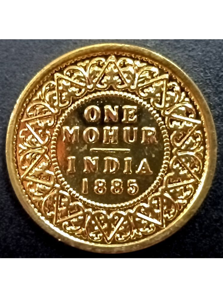     			ONE MOHUR 1885 VICTORIA EMPRESS GOLD PLATED COIN