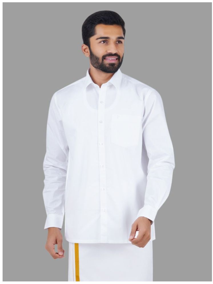     			Ramraj cotton Cotton Regular Fit Full Sleeves Men's Formal Shirt - White ( Pack of 1 )