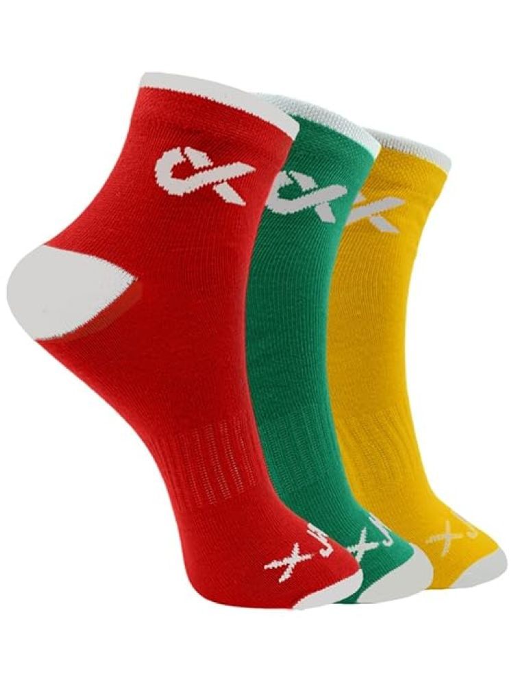     			XJARVIS Pack of 3 Men's Cotton Blend Ankle Length Socks ( Multicolor )