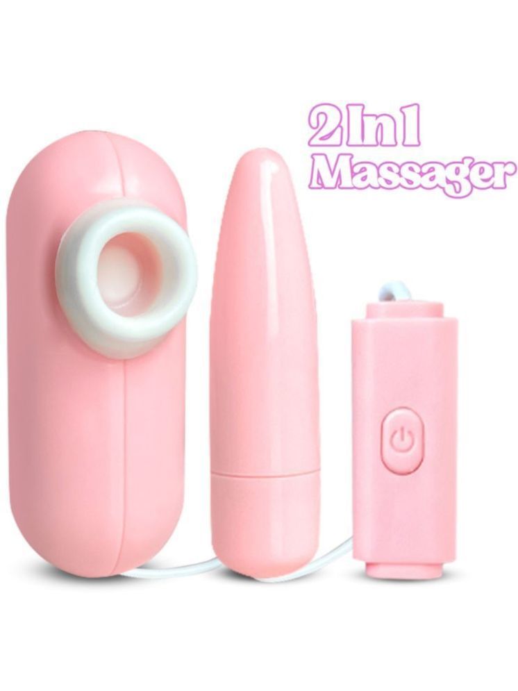     			crazynyt 2- in 1 SUCKER EGG Portable Manual Massager