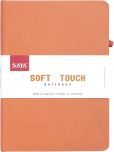 Saya Soft Touch A5 Notebook - PU Cover, 192 Pages, Elastic Closure, Pen Loop, 80 GSM Orange A5