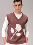 The Indian Garage Co Men Floral Printed Sweater Vest