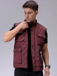 The Indian Garage Co. Polyester Men's Biker Jacket - Maroon ( Pack of 1 )