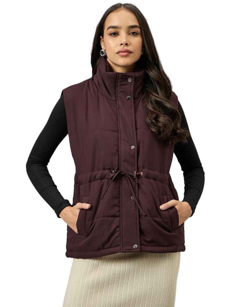     			Club York - Polyester Maroon Quilted/Padded Jackets