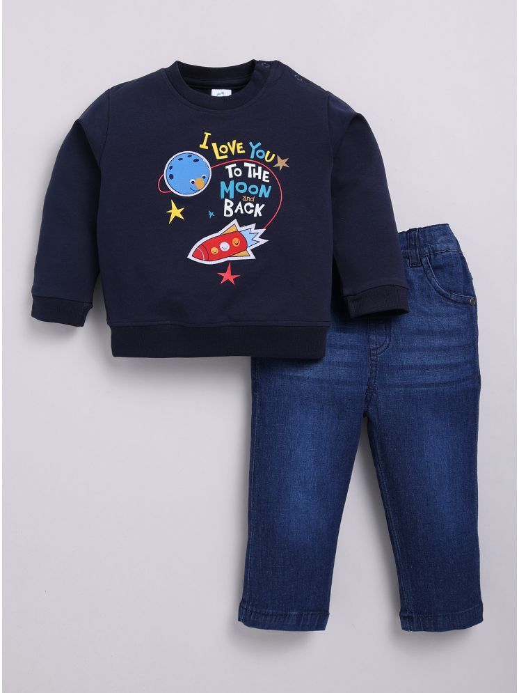     			Dollar Pack of 1 Baby Boys Cotton Blend T-Shirts & Jeans Set ( Navy )