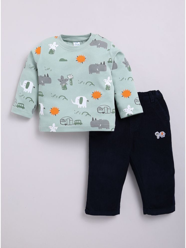     			Dollar Pack of 1 Baby Boys Cotton Blend T-Shirts & Pants Set ( Green )