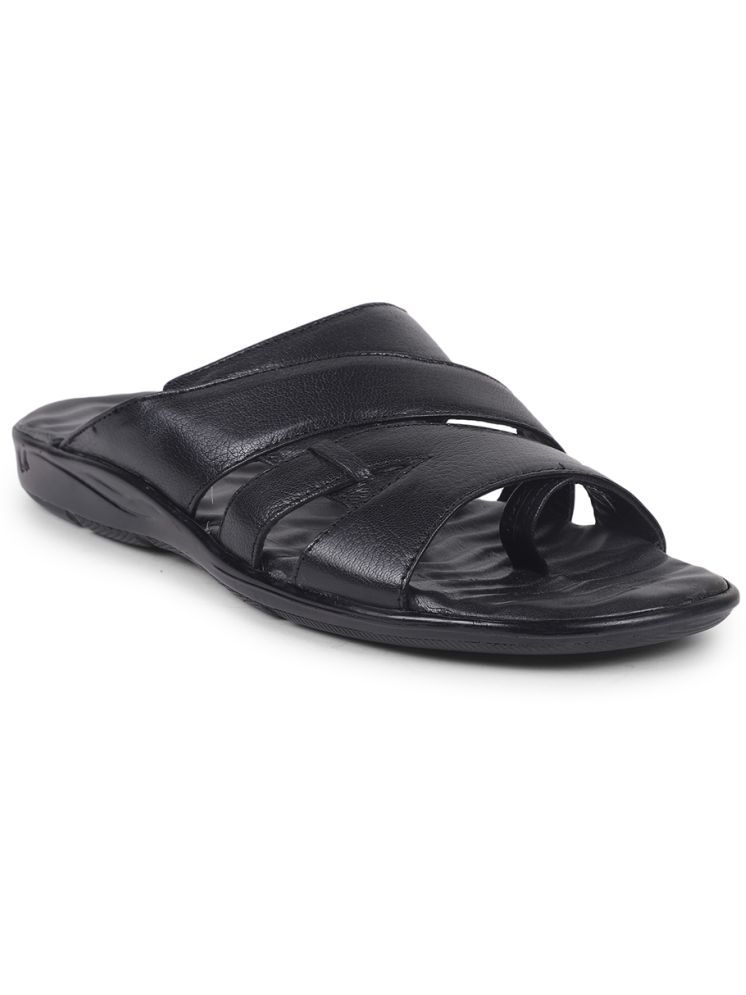     			Liberty Black Men's Leather Slipper