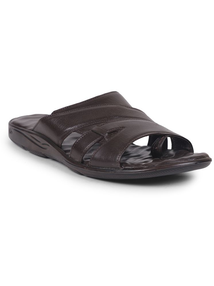     			Liberty Brown Men's Leather Slipper