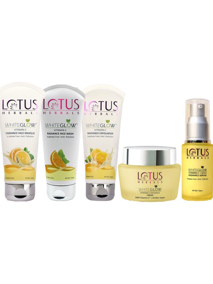     			Lotus Herbals Vitamin-C Cream 50g ,FaceWash 100g ,Exfoliter 100g ,Serum 30ml ,Masque 100g (Pack of 5)