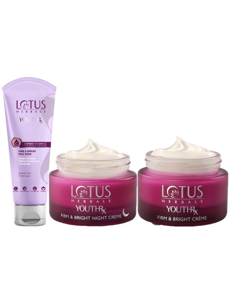     			Lotus Herbals YouthRx Firm & Bright Cream 50g , Night Cream 50g , Facewash 100g (Pack of 3)