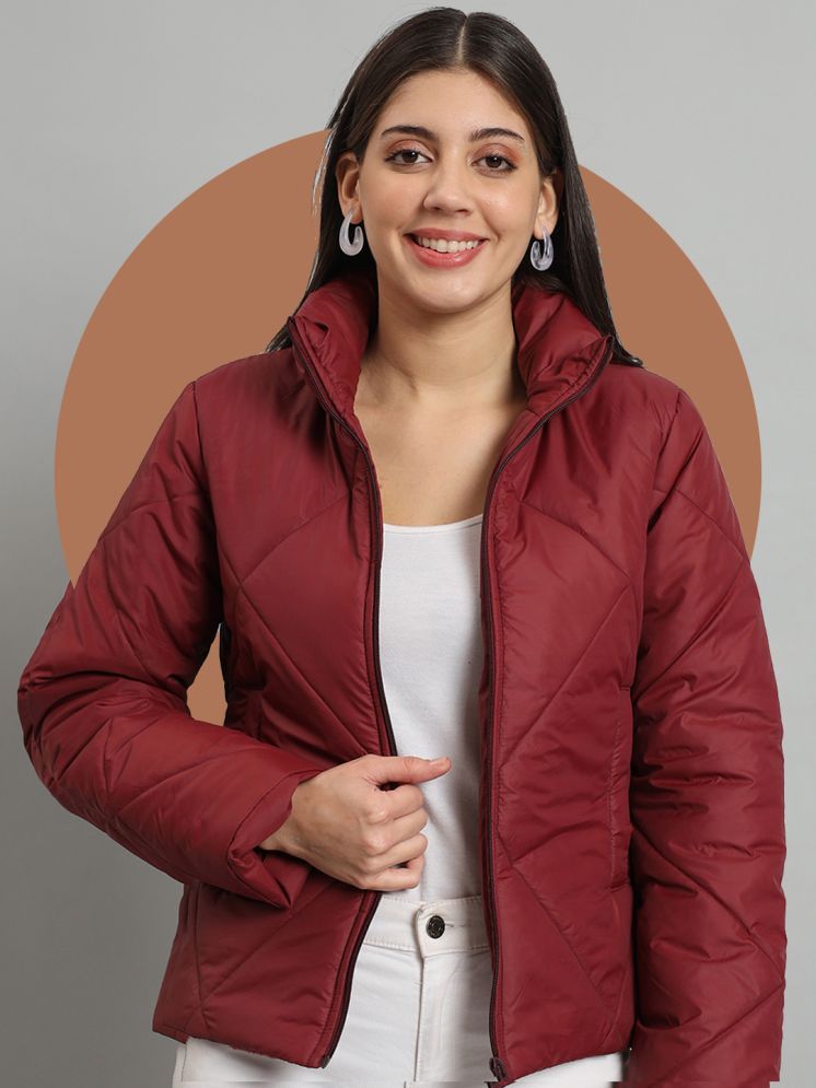     			Nuovo - Polyester Blend Maroon Jackets