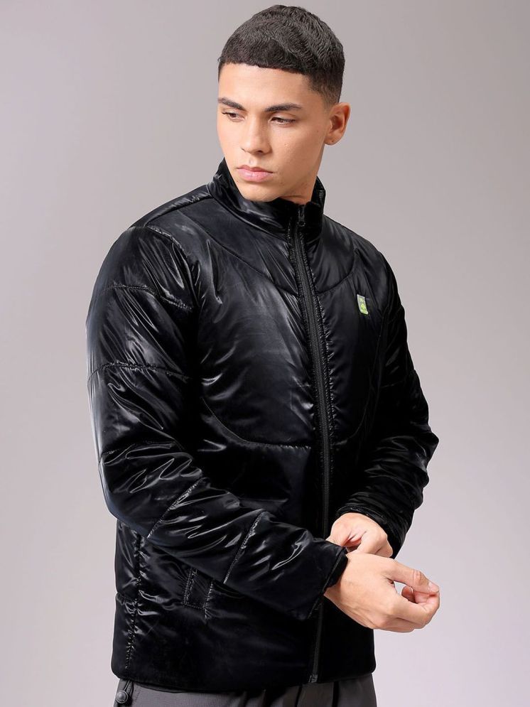     			The Indian Garage Co. Polyester Men's Quilted & Bomber Jacket - Black ( Pack of 1 )