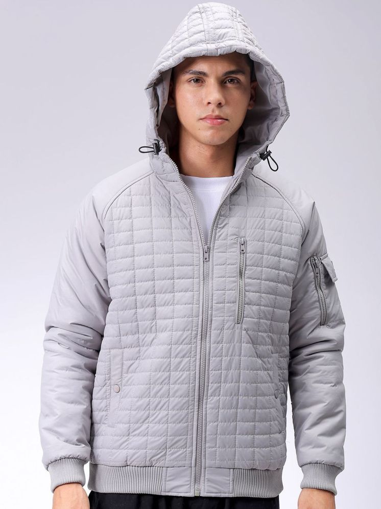     			The Indian Garage Co. Polyester Men's Puffer Jacket - Grey ( Pack of 1 )