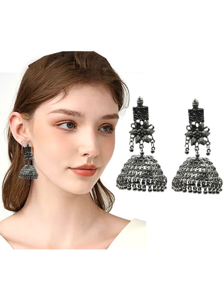     			Unicorn Black Jhumki Earrings ( Pack of 1 )