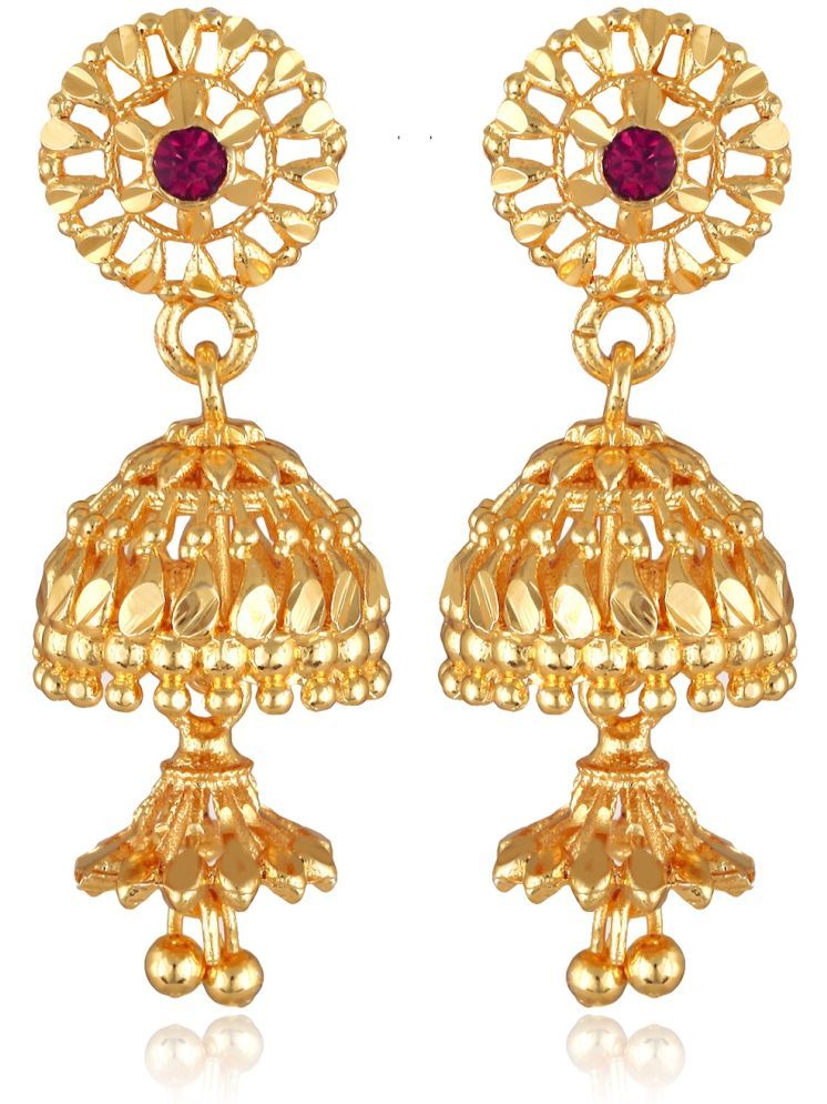     			VIVASTRI Golden Jhumki Earrings ( Pack of 1 )