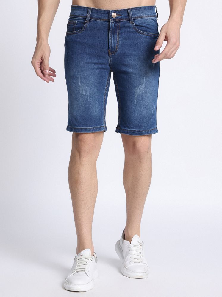     			plounge Blue Denim Men's Shorts ( Pack of 1 )