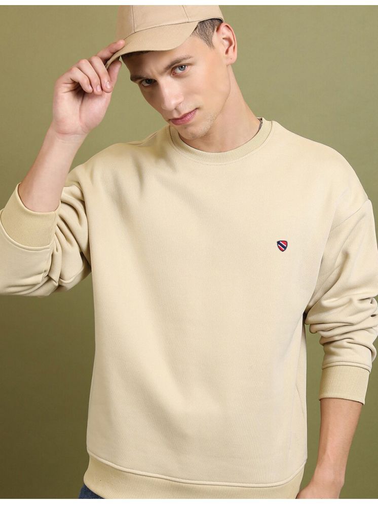     			AIN6 Fleece Round Neck Men's Sweatshirt - Beige ( Pack of 1 )