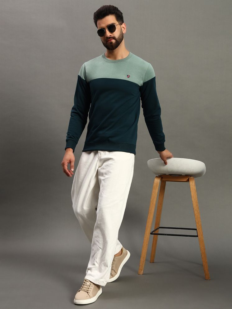     			AIN6 Fleece Round Neck Men's Sweatshirt - Sea Green ( Pack of 1 )