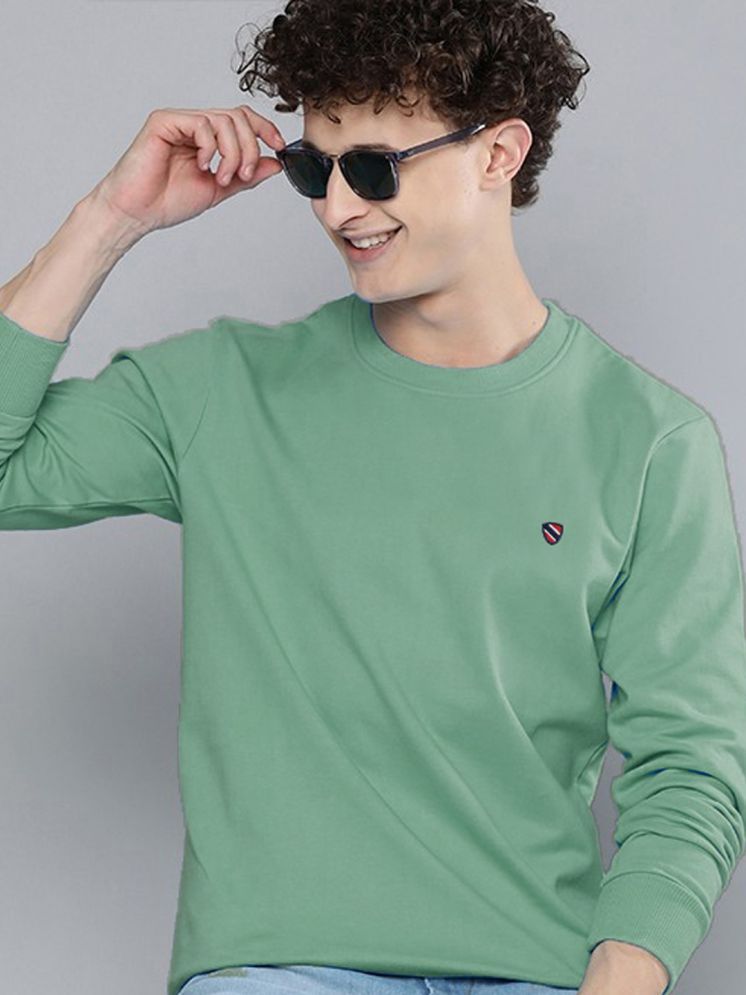     			AIN6 Fleece Round Neck Men's Sweatshirt - Sea Green ( Pack of 1 )