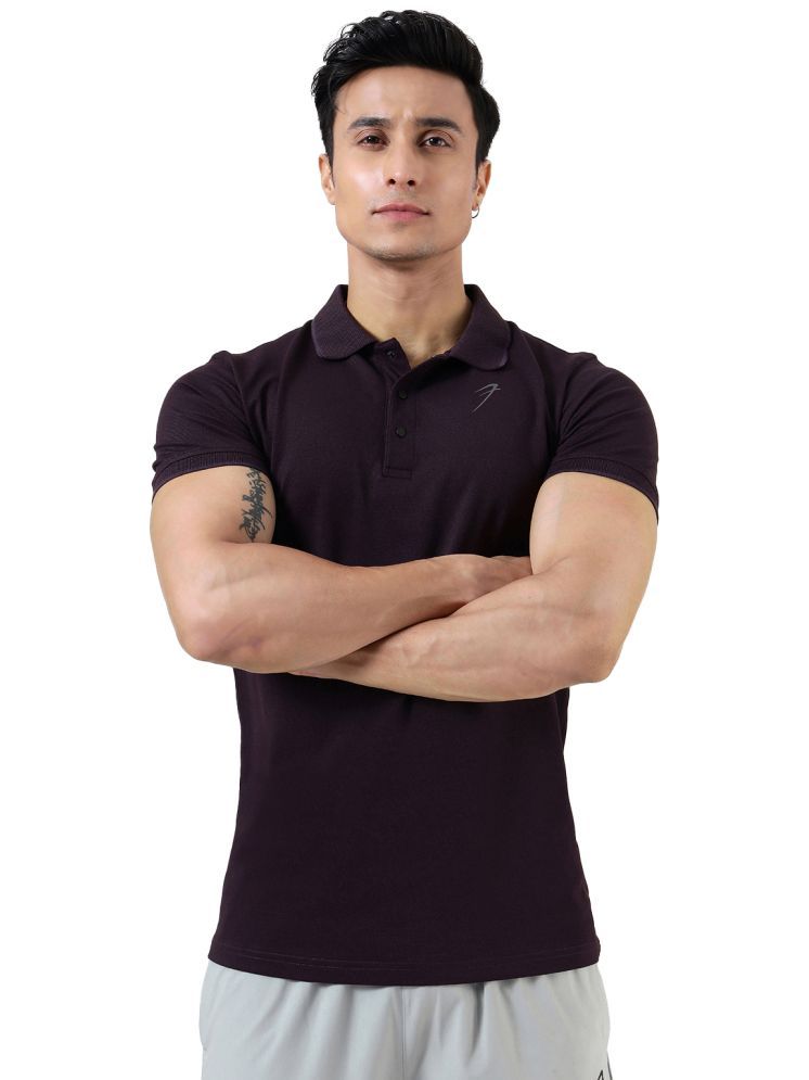     			Fuaark Purple Cotton Regular Fit Men's Sports Polo T-Shirt ( Pack of 1 )