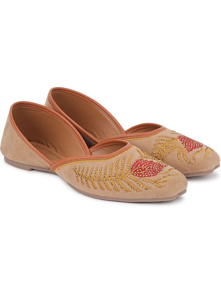     			Picktoes Beige Women's Flats