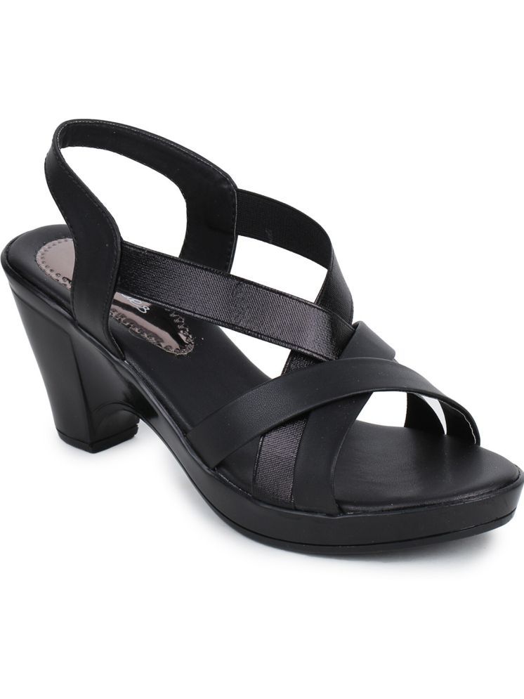     			Picktoes Black Women's Sandal Heels