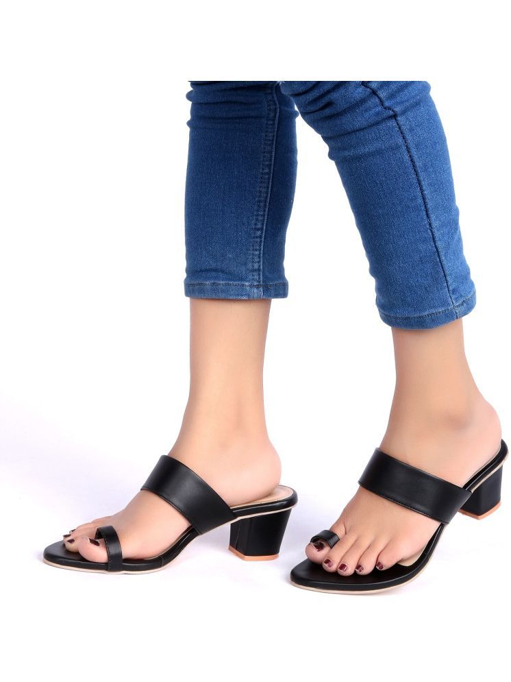     			Picktoes Black Women's Sandal Heels