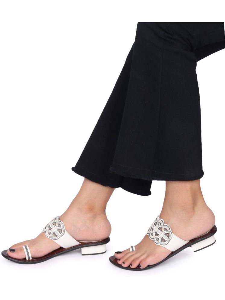     			Picktoes White Women's Sandal Heels