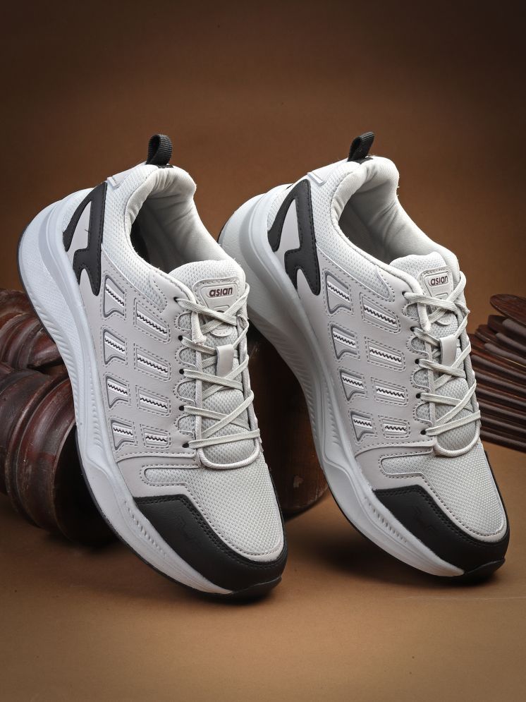     			ASIAN BOSS-04 Light Grey Men's Sports Running Shoes