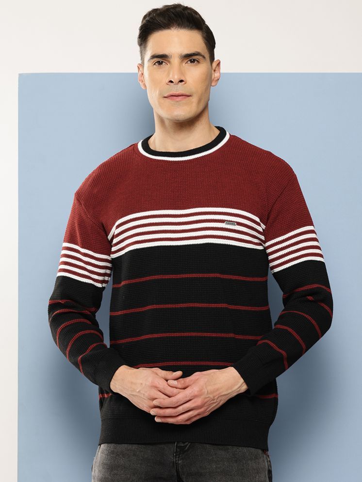     			Aarika Woollen Round Neck Men's Full Sleeves Pullover Sweater - Maroon ( Pack of 1 )