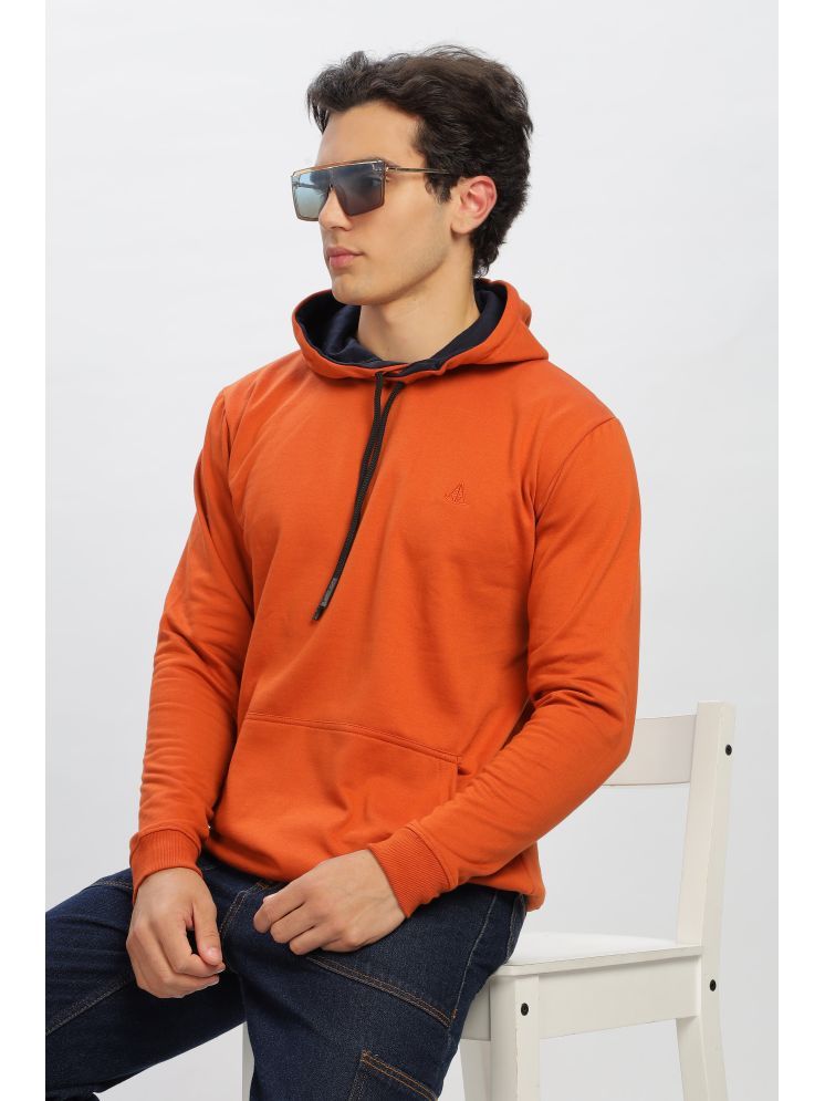     			COLOR HUNT Fleece Hooded Men's Sweatshirt - Orange ( Pack of 1 )