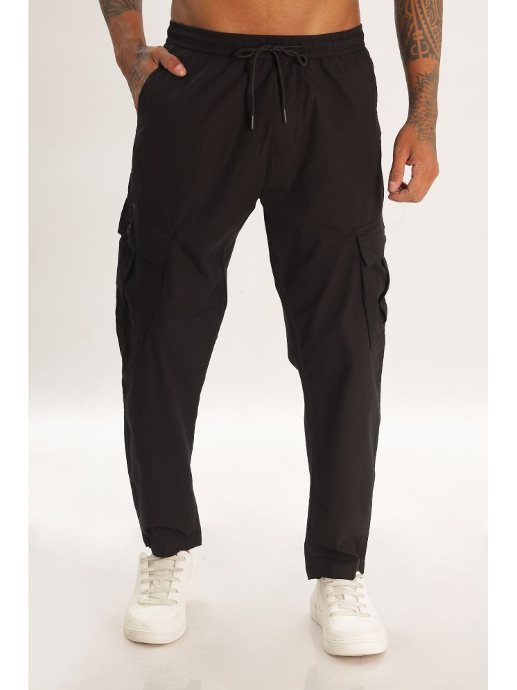     			COLOR HUNT Regular Flat Men's Joggers - Black ( Pack of 1 )