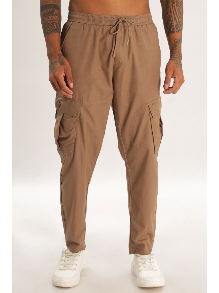     			COLOR HUNT Regular Flat Men's Joggers - Brown ( Pack of 1 )