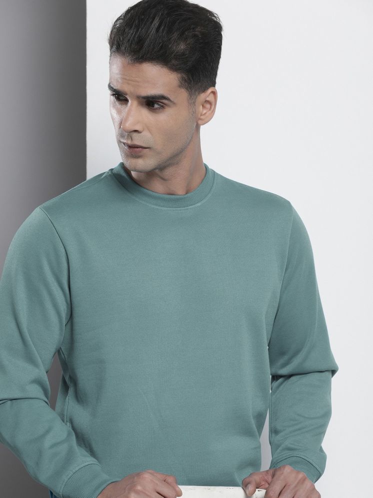     			Do & Be Fleece Round Neck Men's Sweatshirt - Sea Green ( Pack of 1 )