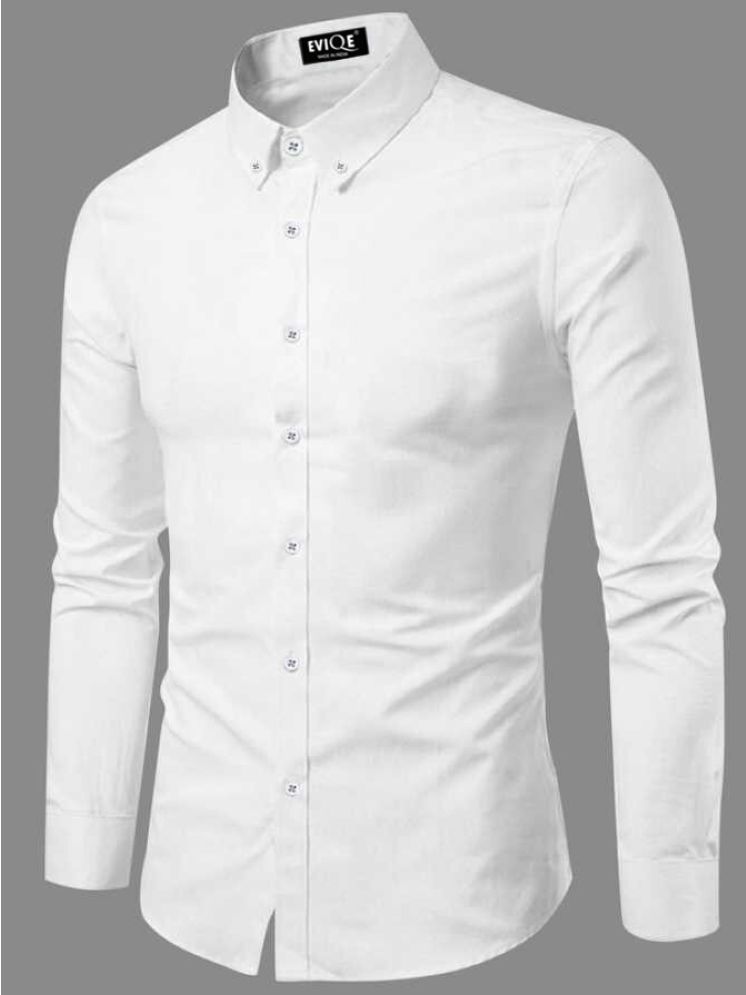     			Eviqe Cotton Blend Regular Fit Full Sleeves Men's Formal Shirt - White ( Pack of 1 )