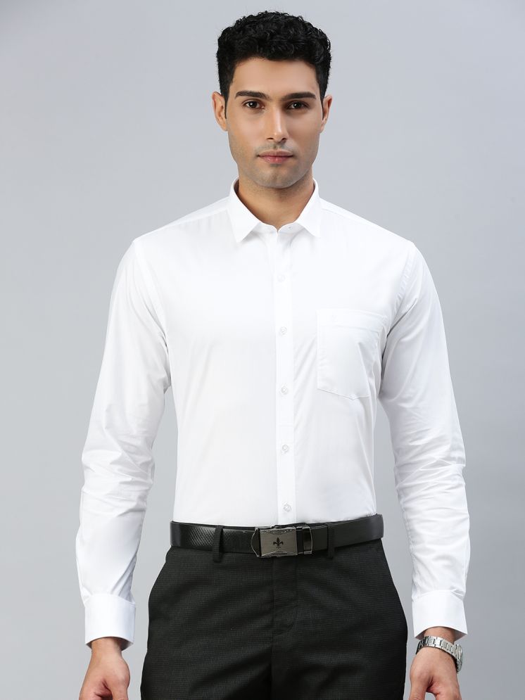     			Ramraj cotton 100% Cotton Regular Fit Solids Full Sleeves Men's Casual Shirt - White ( Pack of 1 )