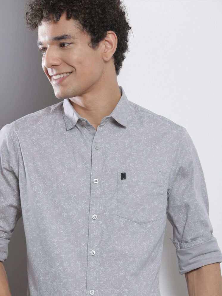     			The Indian Garage Co Men Grey Printed Pure Cotton Casual Shirt