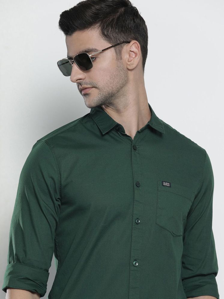     			The Indian Garage Co Men Green Comfort Cotton Casual Shirt