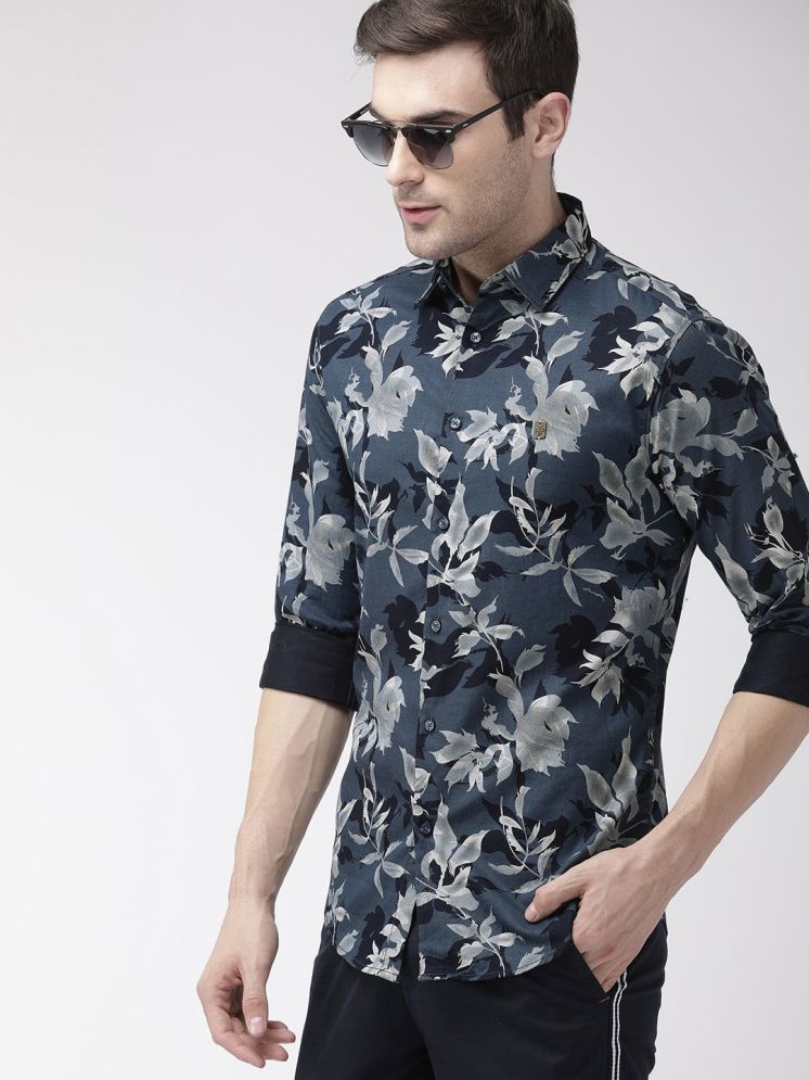     			The Indian Garage Co Men Blue Slim Fit Printed Casual Shirt