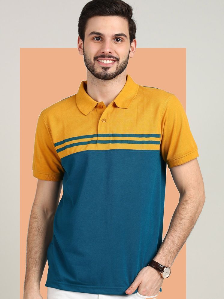     			XFOX Pack of 1 Cotton Blend Regular Fit Colorblock Half Sleeves Men's Polo T Shirt ( Dark Green )