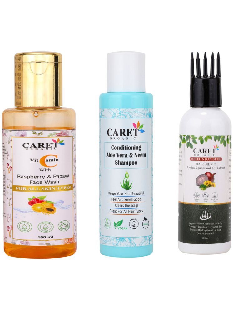     			Caret Organic - Daily Use Face Wash For All Skin Type ( Pack of 3 )