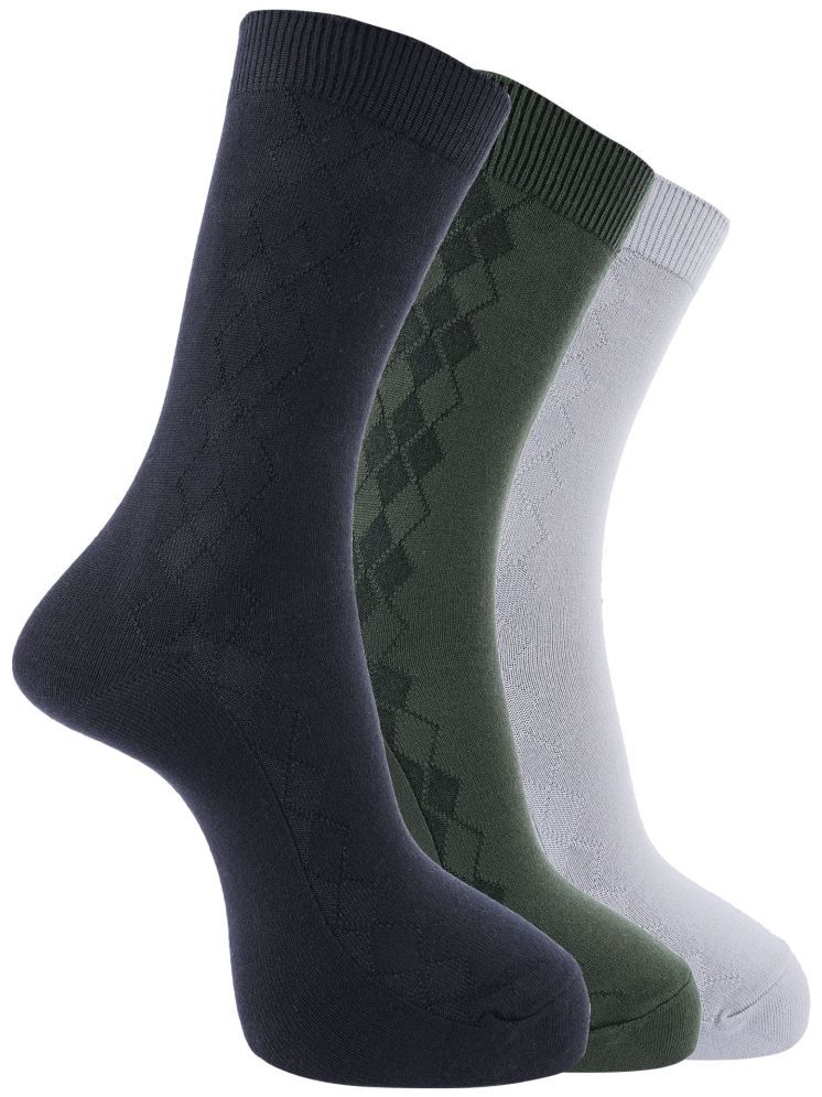     			Dollar Pack of 3 Men's Woollen Full Length Socks ( Multicolor )