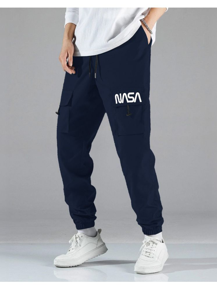     			Eyebogler Navy Blue Polyester Men's Trackpants ( Pack of 1 )