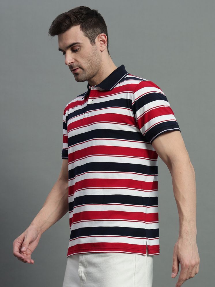     			GET GOLF Pack of 1 Cotton Blend Regular Fit Striped Half Sleeves Men's Polo T Shirt ( Multicolor )