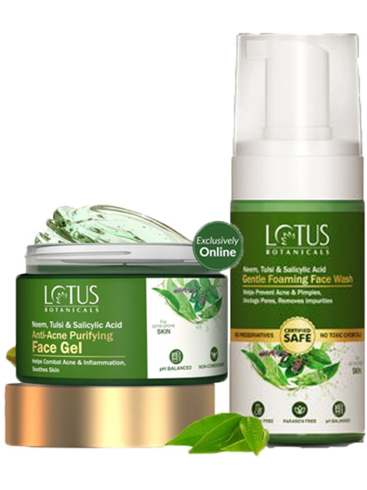     			Lotus Botanicals Neem & Tulasi Salicylic Gel 50g , Gentle Foaming Face Wash 120ml (Pack of 2)