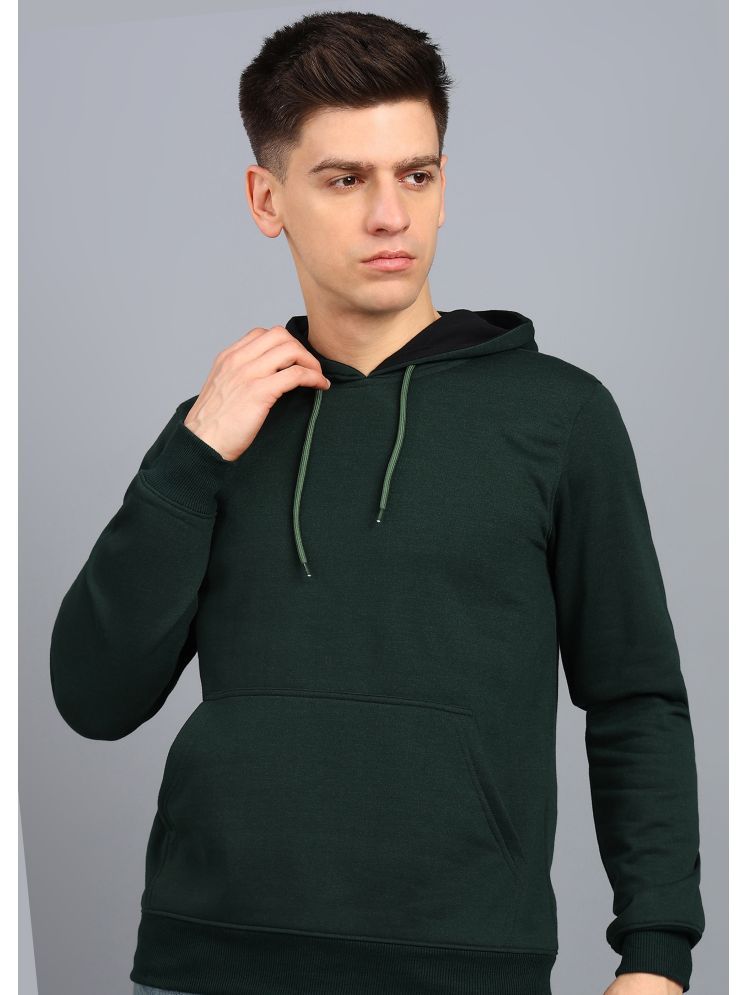     			XFOX Fleece Hooded Men's Sweatshirt - Green ( Pack of 1 )