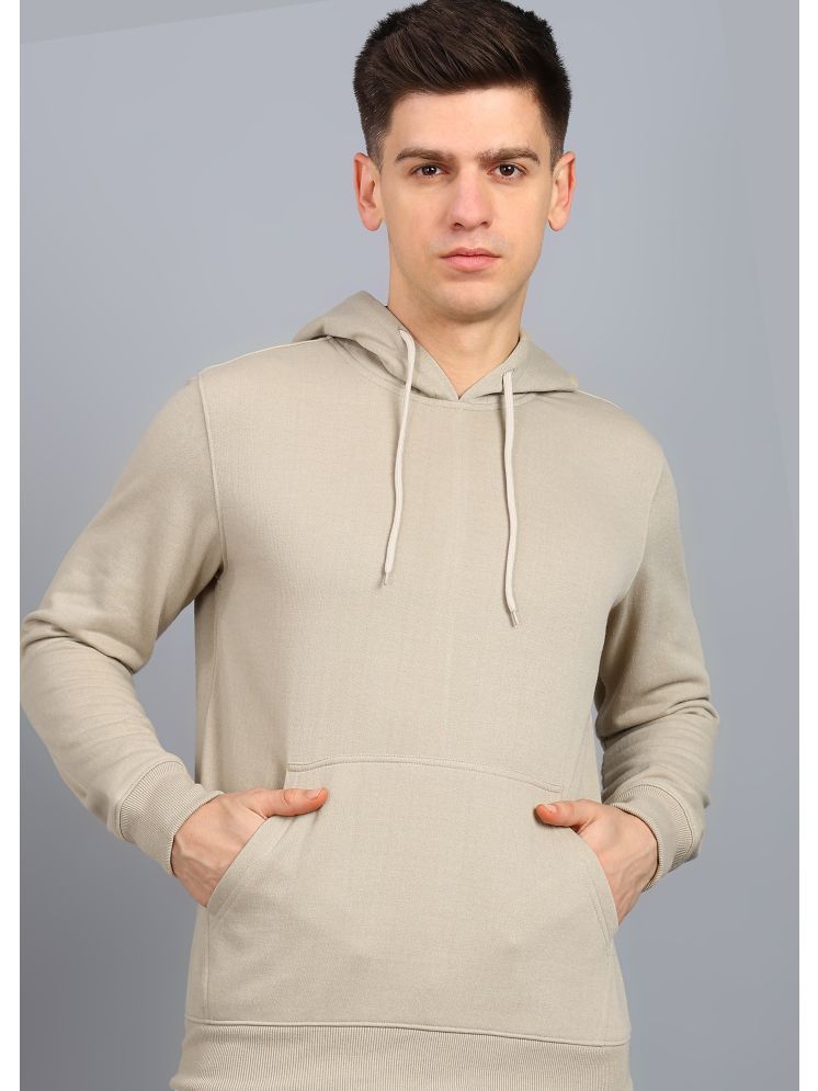     			XFOX Fleece Hooded Men's Sweatshirt - Beige ( Pack of 1 )