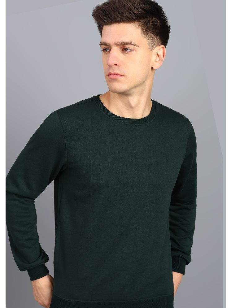     			XFOX Fleece Round Neck Men's Sweatshirt - Green ( Pack of 1 )